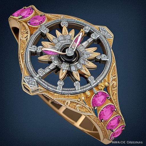 AI generated image of a watch-like jewellery